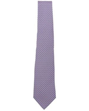 Canali Patterned Tie - Purple