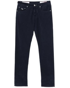 Tramarossa Michelangelo Logo-Patch Pants - Blue