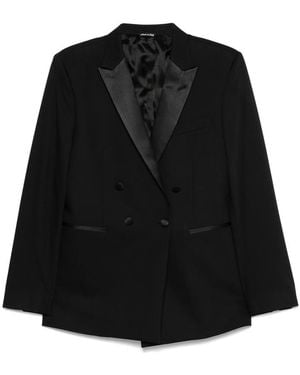 Eraldo Double-Breasted Blazer - Black