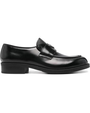 Prada 50Mm Chocolate Loafers - Black