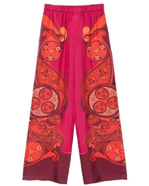 La DoubleJ Club Placée Elasticated-Waistband Pants - Red