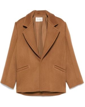 Saint Laurent Wool Coat - Brown