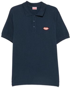 KENZO Logo-Patch Polo Shirt - Blue