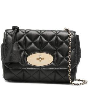 Mulberry Lily Quilted Shoulder Bag - Black