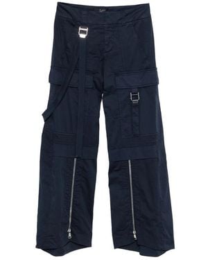 The Seafarer Strap Zip Pants - Blue