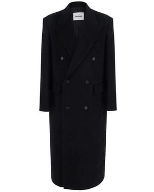 Tonywack Double-Breasted Coat - Black