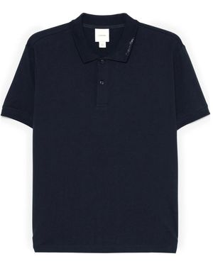 Calvin Klein Piqué-Weave Polo Shirt - Blue
