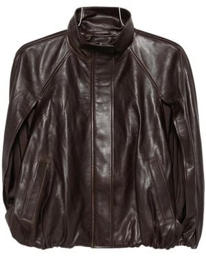 Jonathan Simkhai Leather Cape Jacket - Brown
