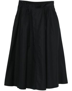 Mark Kenly Domino Tan Panelled Skirt - Black