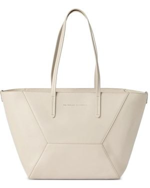 Brunello Cucinelli Small Duo Tote Bag - Natural