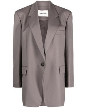 [LOW CLASSIC] / ☆ 24FW OVER FIT WOOL BLAZER / BROWN Wool Plaid Western Blazer | Stetson