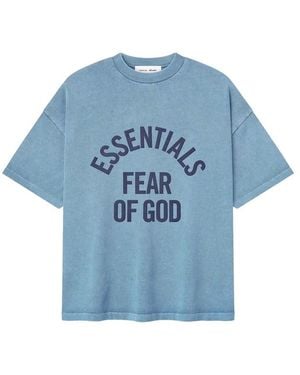 Fear Of God T-Shirt Cotton Crew Neck - Blue