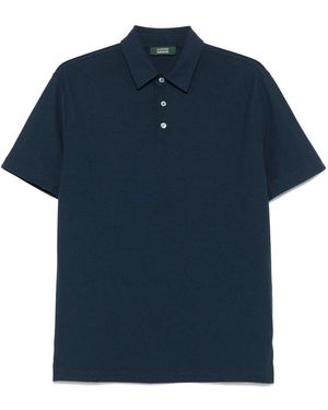 Zanone Cotton Polo Shirt - Blue