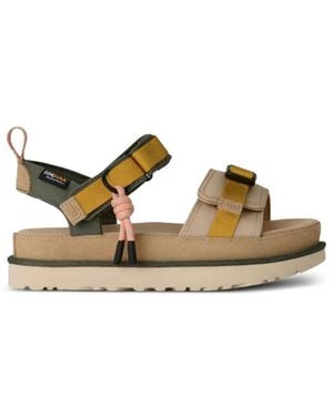 UGG Goldenstar Wildwood Pull-Tab Sandals - Metallic