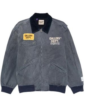 GALLERY DEPT. Corduroy-Collar Denim Jacket - Blue