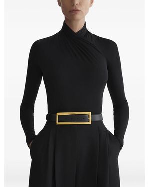 Mugler Draped Top - Black