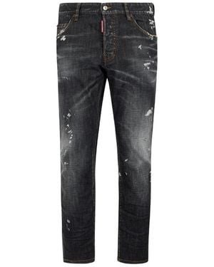 DSquared² Paint-Splatter Jeans - Grey