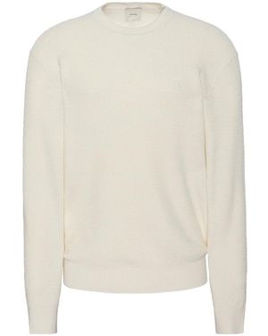 Calvin Klein Textured Finish Jumper - White