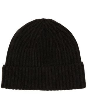 Lisa Yang Martigny Ribbed-Knit Beanie Hat - Black