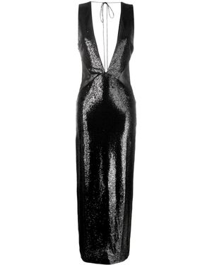 R.ev Sequin-Embellished Maxi Dress - Black