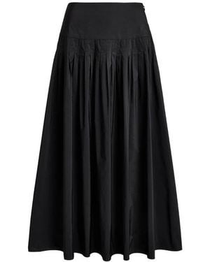 Ralph Lauren Pleated Flared Maxi Skirt - Black