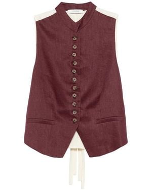 JC Sophie Linnea Buttoned Gilet - Purple