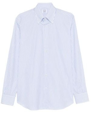 CAMICERIA MAZZARELLI Striped Button-Down Shirt - White
