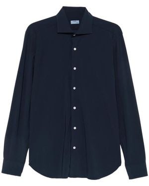 Barba Napoli Long-Sleeve Button-Down Shirt - Blue