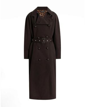 Dolce & Gabbana Double-Breasted Belted Coat - Black