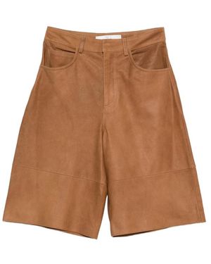 Tela Pocket Paneled Shorts - Brown