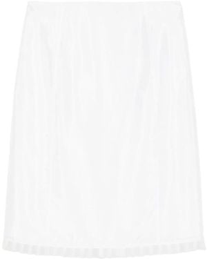 DUNST Pleated Midi Skirt - White
