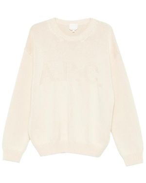 A.P.C. A. P.C. Logo-Detail Crew-Neck Jumper - Natural