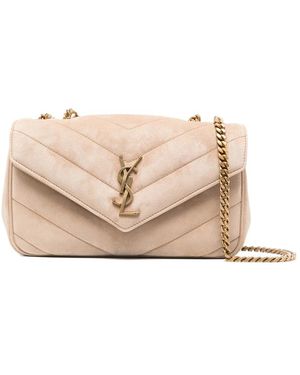 Saint Laurent Small Lou Lou Logo-Plaque Cross Body Bag - Pink