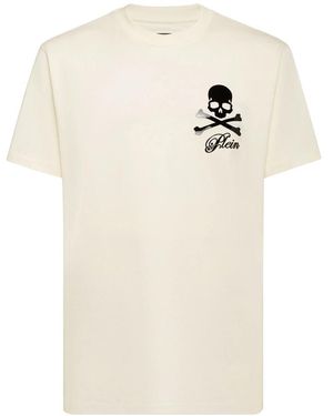 Philipp Plein Skull Bones-Print T-Shirt - Natural