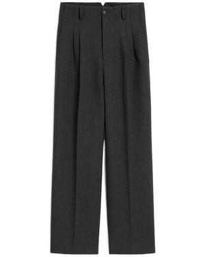 Ami Paris Tailored Carrot Fit Wool Pants - Black