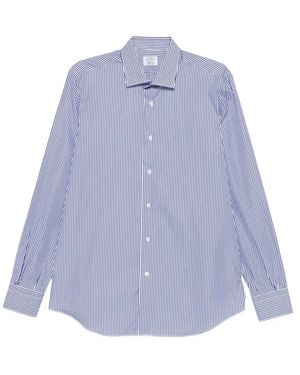 CAMICERIA MAZZARELLI Striped Button Shirt - Blue