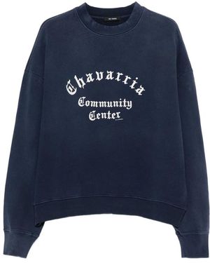 Willy Chavarria Hooligan Crew-Neck Jumper - Blue