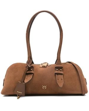 Pinko Tote Bag With-Tone Hardware - Brown
