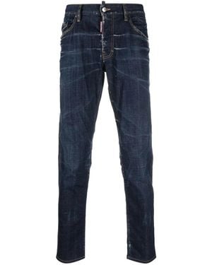 DSquared² Bleach-Effect Skinny Jeans - Blue