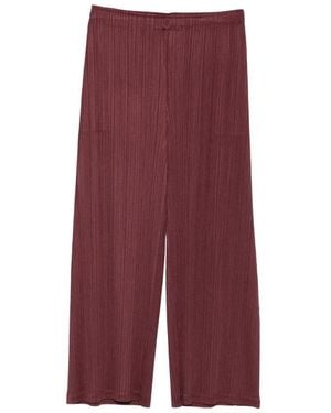 Pleats Please Issey Miyake Trousers - Red