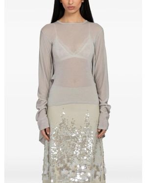 Paloma Wool Suga Draped-Panel Blouse - Gray
