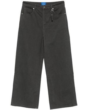DAGGER Logo-Patch Wide-Leg Jeans - Grey