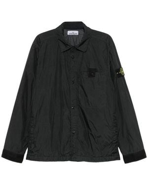 Stone Island Logo-Patch Jacket - Black