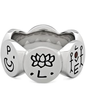 Tom Wood Simple Love Engraved Ring - White