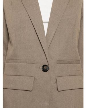 Gestuz Single-Breasted Blazer - Natural