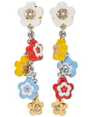 Marc Jacobs Daisy Enamel Micro Earrings in Black | Lyst
