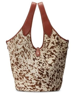 Ralph Lauren Logo-Detail Leather Tote Bag - Brown