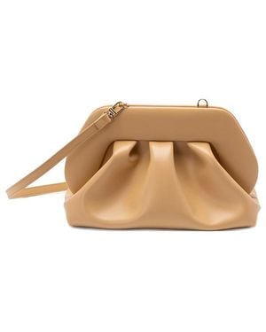 The Moire Medium Bios Gathered Clutch Bag - Natural