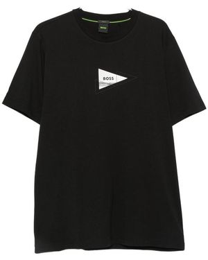 BOSS Logo-Print T-Shirt - Black
