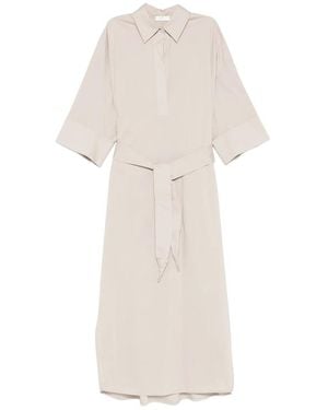 Panicale Belted Midi Shirt Dress - White